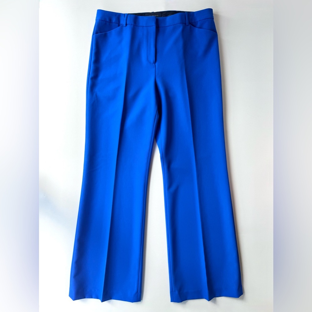 Kobi Halperin Ryan Twill Trousers Vibrant Sea Blue Cyan Cobalt Wide Leg Pant 14